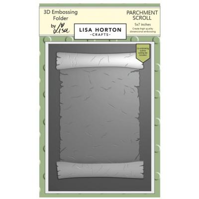 Lisa Horton Crafts 3D Embossing Folder and Die - Parchment Scroll